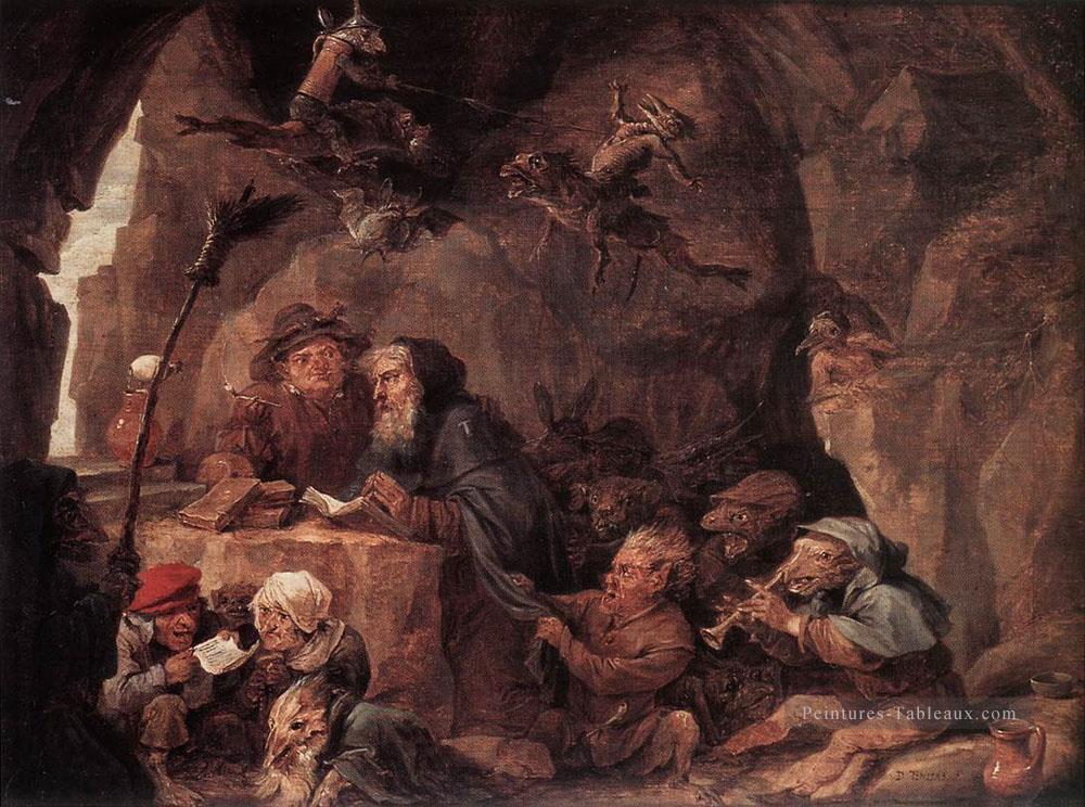 Tentation de saint Antoine David Teniers le Jeune Peintures à l'huile